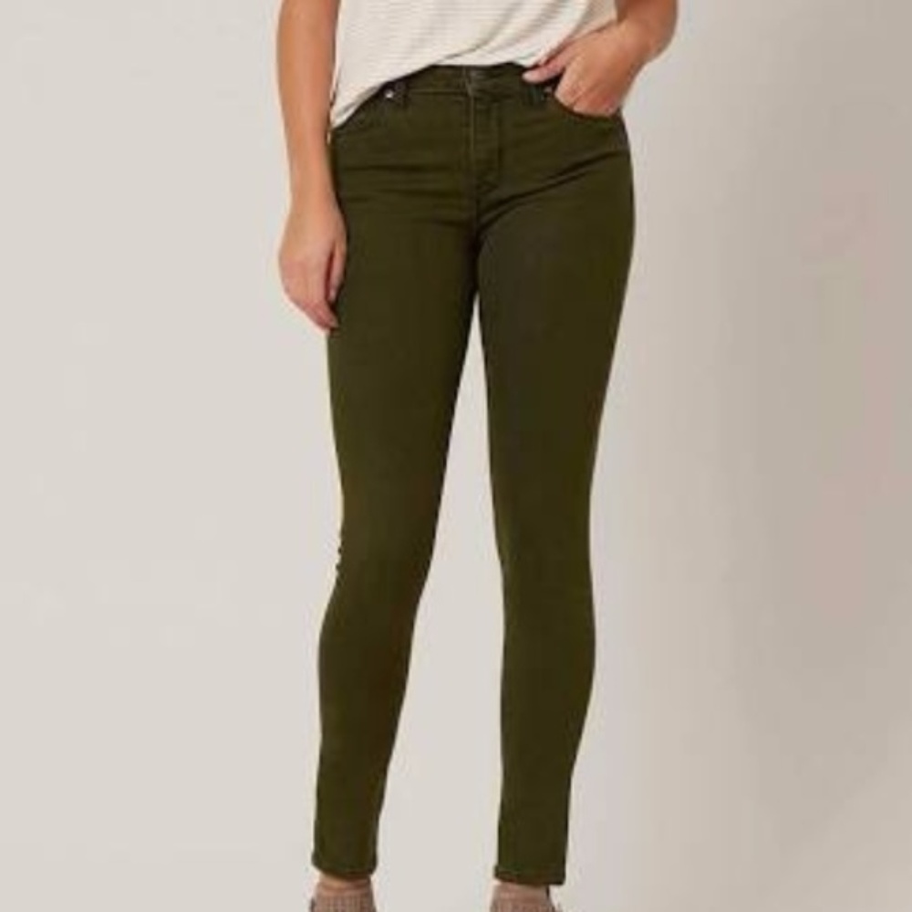 SALE🤩Just Black 9" Rise Over Dye Skinny - Olive